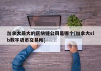 加拿大最大的区块链公司是哪个[加拿大slb数字货币交易所]